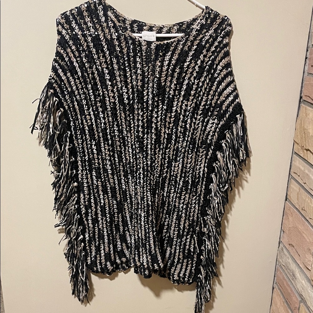 Chico's Black and White sweater/Top